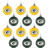 FOCO NFL Team Logo 12-Pack Ball Hanging Tree Holiday Ornament Set