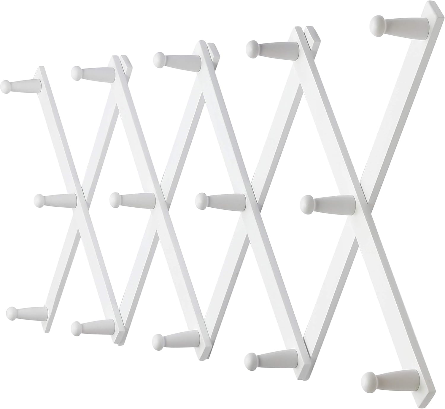 Dseap Accordian Wall Hanger Wooden Coat Rack Wall Mounted, Hat Racks