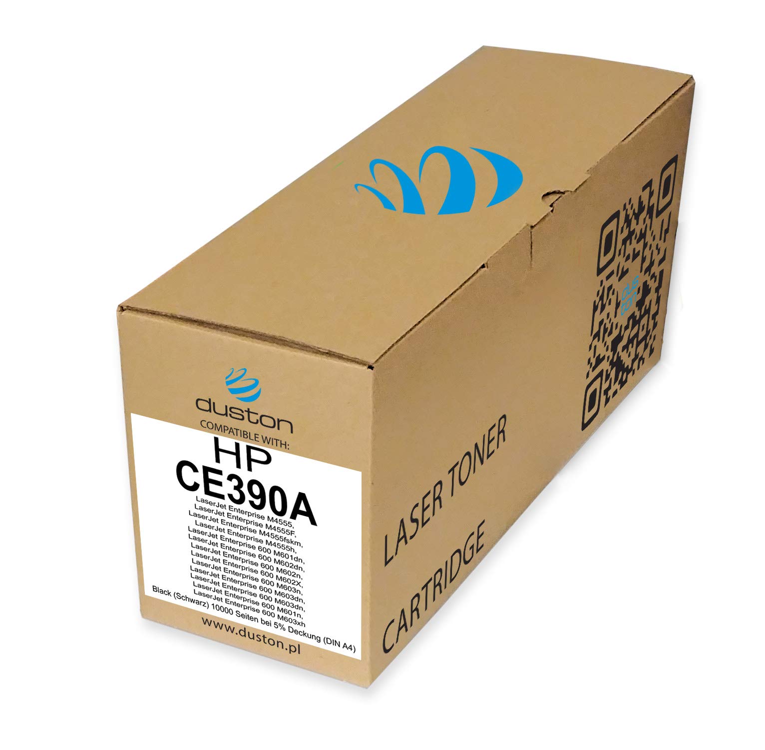 duston CE390A, 90A Black Toner Compatible with HP M601 M602 M603 M4555