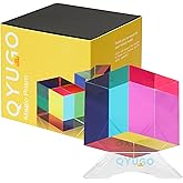 QYUGO&reg; Color Cube in Acrylic (50mm) &ndash; Acrylic CMY Color Mixing Desk Toy | STEM Educational Gift for Kids &amp; Adults, Stress Relief Puzzle &amp; Unique Home Office Decor