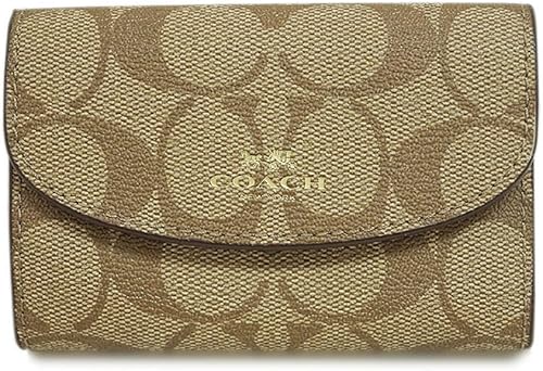 Amazon アウトレット品 コーチ Coach キーケース F Imbdx 6連キーケース シグネチャー コーテッド キャンバス カーキ サドル ゴールド金具 並行輸入品 Coach コーチ キーケース