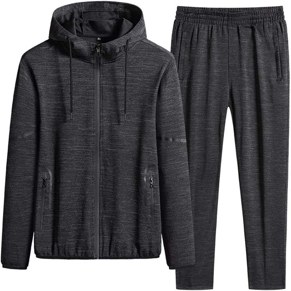 JJZZ Sweatshirt Suit Men's Autumn Leisure Sports Suit Cardigan Hooded