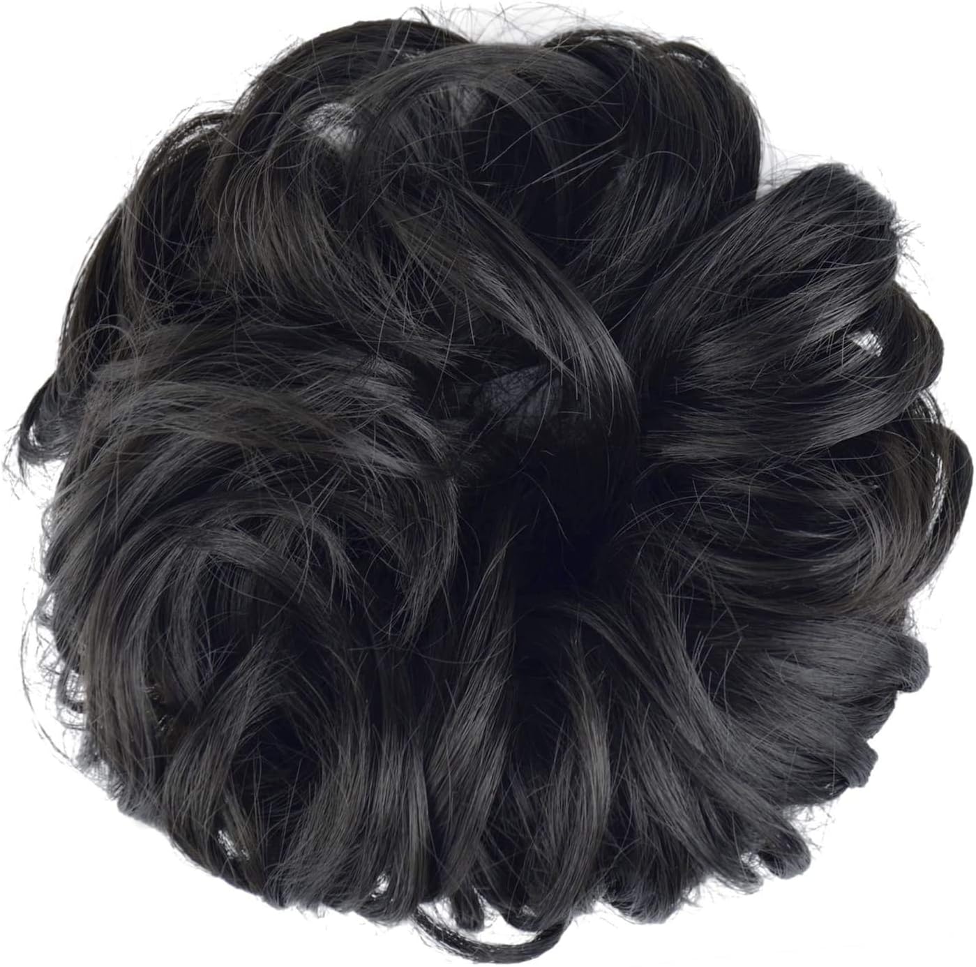 BARSDAR Hairpiece Hair Rubber Scrunchies Hair Bun Extensions for Women Ponytail Extensions Updo Curly Messy Bun - Image 3