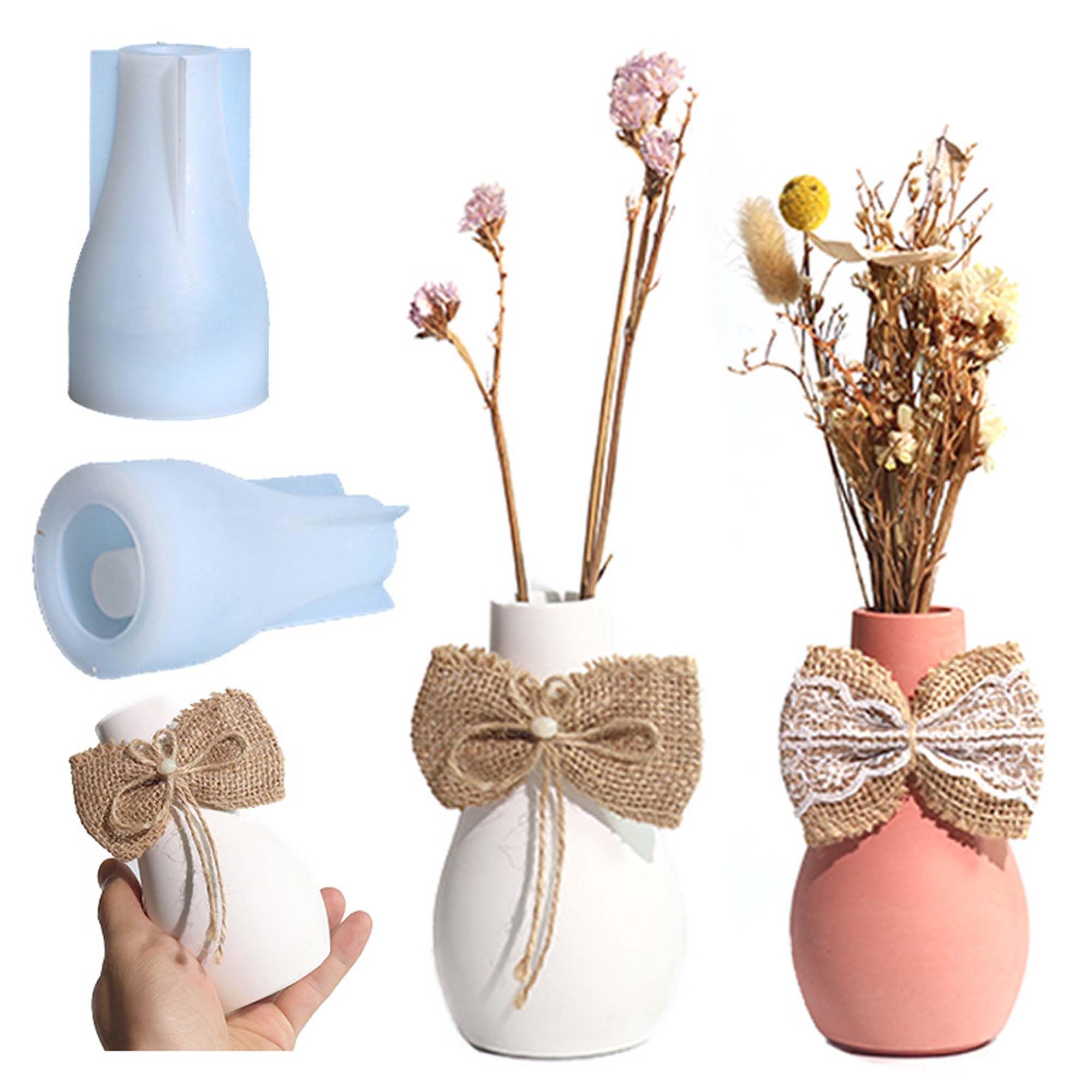 Attuslla Vase Resin Moulds Silicone Set, Vase Resin Casting Moulds Jewelry Silicone Casting Moulds for Epoxy Resin, Home Decoration