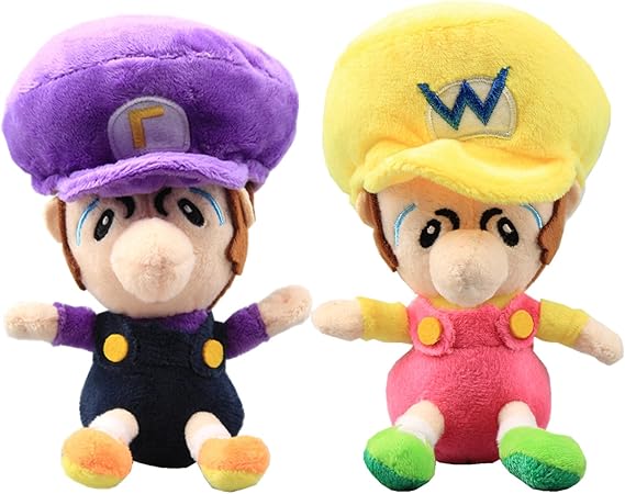 wario and waluigi plush