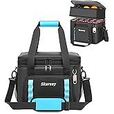 Expandable Soft Cooler Bag, Double Deck Lunch Bag for Women/Man, 40 Cans, Leakproof Cooler Portable for Beach, Camping, Kayaking, Road Trips, Travel, Work