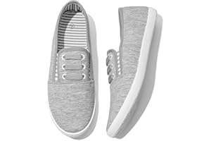 SHUPUA Women's Canvas Slip On Sneakers - Casual Walking Shoes, Non Slip Work Shoes