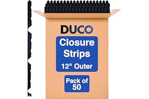 DUCO PLASTICS & SUPPLY Duco 12in. Profile R Panel Foam Closure Strips for Metal Roofing Panels - 3 ft Long Outside Roof Closure Strips (50 Pcs)