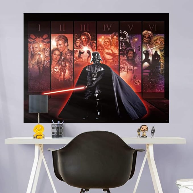 Amazon.com: Star Wars: Original 6 Mural - Officially Licensed Removable