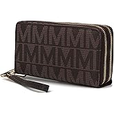 MKF Collection Wristlet Wallet for Women, Small Vegan Leather Credit Card Holder with Zipper Coin Pocket Wallet Purse Handbag By Mia K