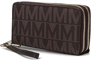 MKF Collection Wristlet Wallet for Women, Small Vegan Leather Credit Card Holder with Zipper Coin Pocket Wallet Purse Handbag By Mia K