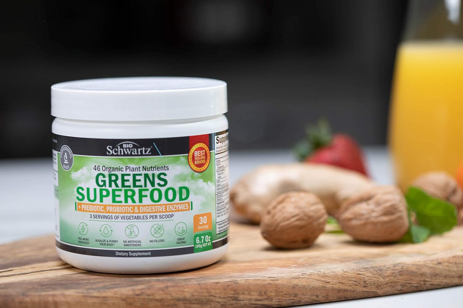 Super Greens Powder - Dr. Approved Formula with 45+ Organic Green Superfoods - Alfalfa, Bilberry, Spirulina, Chlorella & More - Keto Friendly Vegan Supplement - 3 Servings of Veggies per Scoop: Health & Personal Care