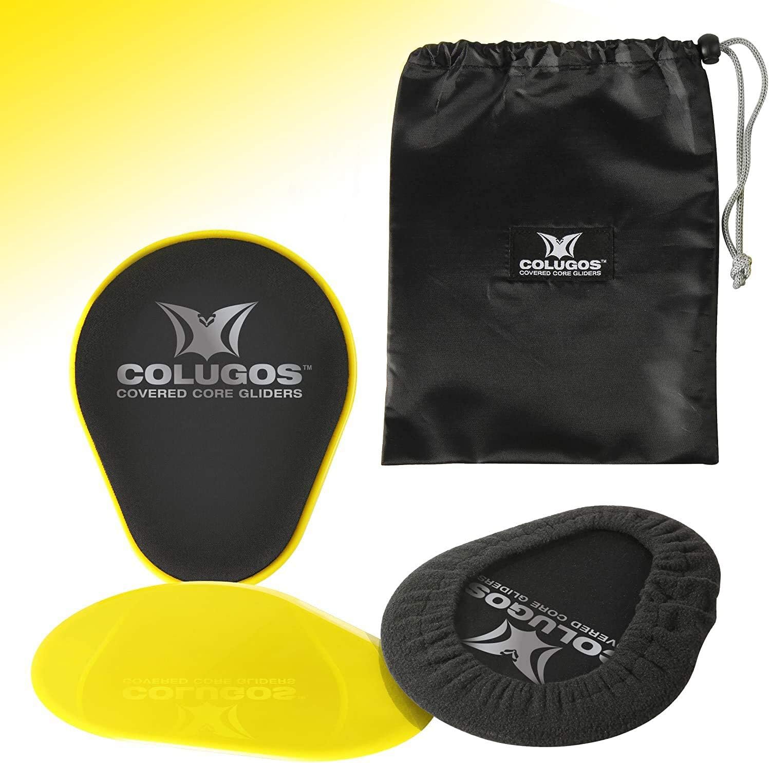 Colugos—Covered Core Gliders—Double Sided Core Sliders With Covers Glide Smoothly On Any Surface—Created By A Physical Therapist For A Total Body Workout