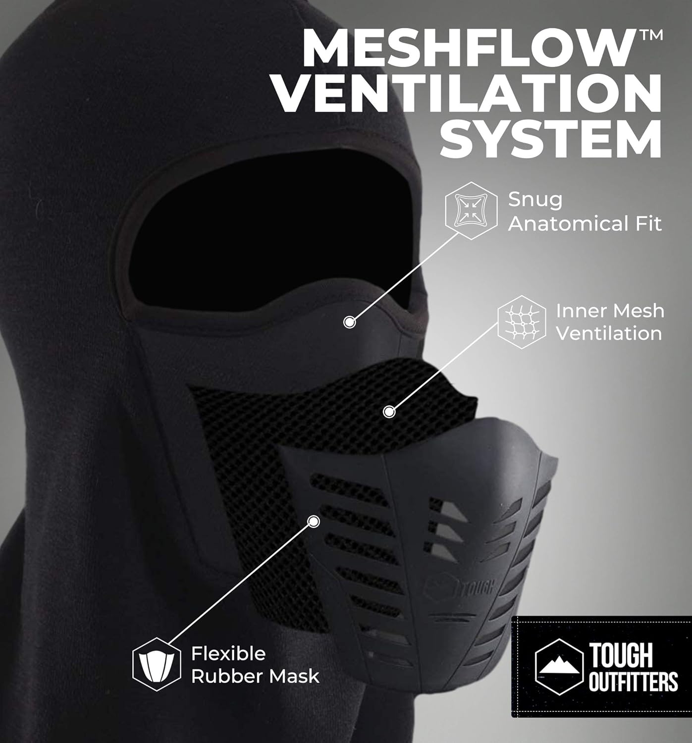 Balaclava Ski Mask - Cold Weather Full Face Mask with Breathable Air Vents for Men & Women - Fleece Hood Ninja Snow Gear for Skiing, Snowboarding, Motorcycle Riding, Running & Winter Outdoor Sports: Clothing
