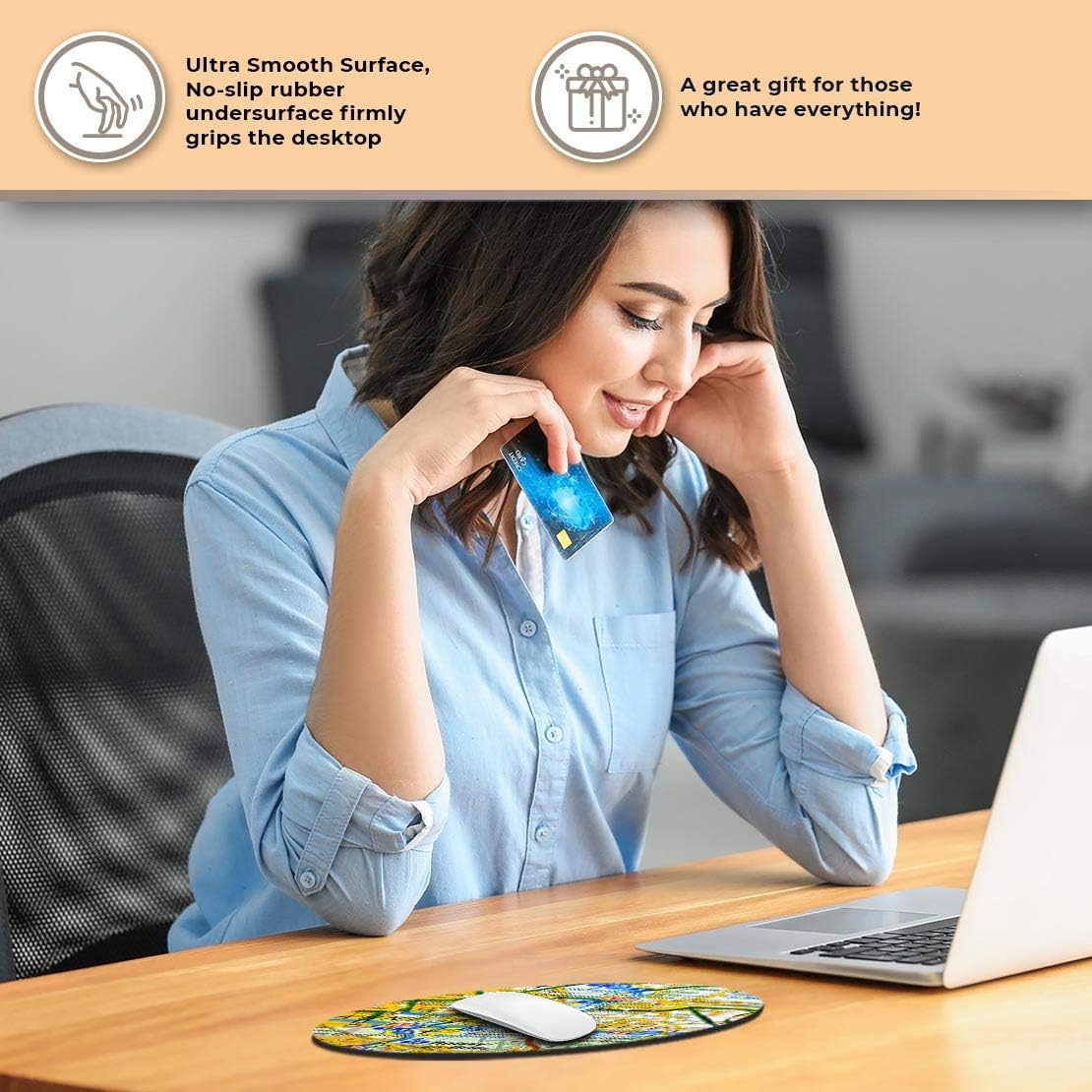 Marne La Vallee France French Travel Map - Flexible Round 5mm Rubber Mouse Mat Pad Office Home Novelty Printed Desk Accessory - 45682 - Image 4