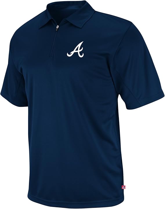 Amazon.com : MLB Atlanta Braves Logo Tech 1/4 Zip Polo Men's : Sports Fan Polo Shirts : Clothing
