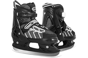 MammyGol Kids Ice Skates Adjustable Boys or Girls Adult Ice Hockey Skates Lace-Up Ice Skate Youth for Beginner with Breathable Liner