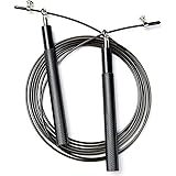 Speed Skipping Rope Adjustable Jumping Rope with Aluminium Alloy Handle and Ball Bearing Tangle-Free Exercise Rope for Fat Bu