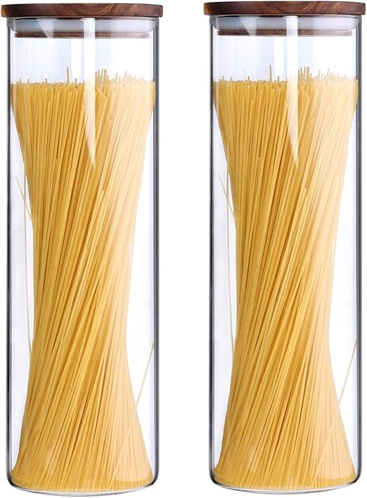 spaghetti storage jars