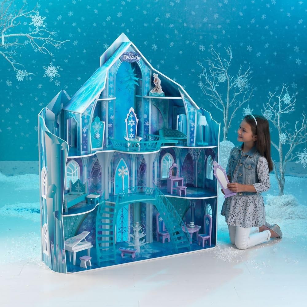 disney frozen snowflake mansion dollhouse by kidkraft frozen dollhouse