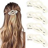 Amariver Beige Hair Barrettes for Women 4packs Hair Clips French Hair Barrette Clip Beige Accessories for Women Girls