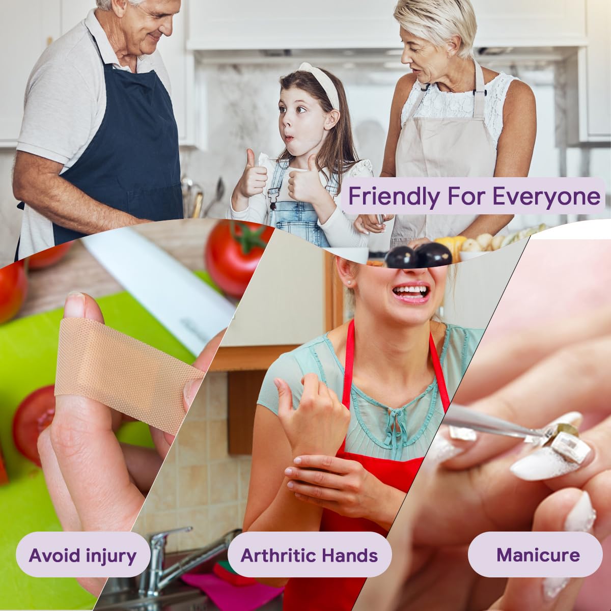 Electric Can Opener,Automatic Can Opener,Hands Free/Smooth Edge/Battery Operated/Portable One Touch Opener,Electric Can Openers for Kitchen Present for Seniors with Arthritis (Purple)