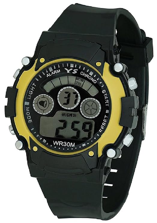 Multi Color Digital Ligth Watch for Children Yellow