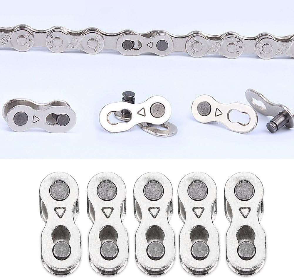 Fafeims 5 Pairs 8/9/10 Speed Bike Chain Link Quick Release Magic Joint