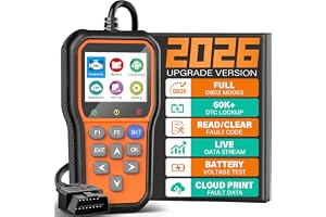 BluSon YM319 OBD2 Scanner Diagnostic Tool with Battery Tester, Scan Tool | Check Engine Fault Code Reader, Live Data, Cloud Printing, DTC Lookup, Freeze Frame, I/M Readiness for OBDII Cars Since 1996