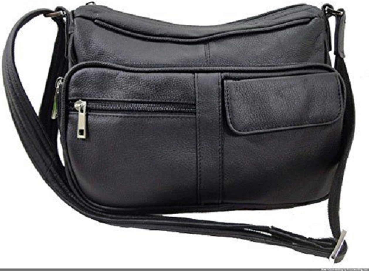 Concealed Carry Crossbody Leather Locking Gun Purse Left/Right Hand