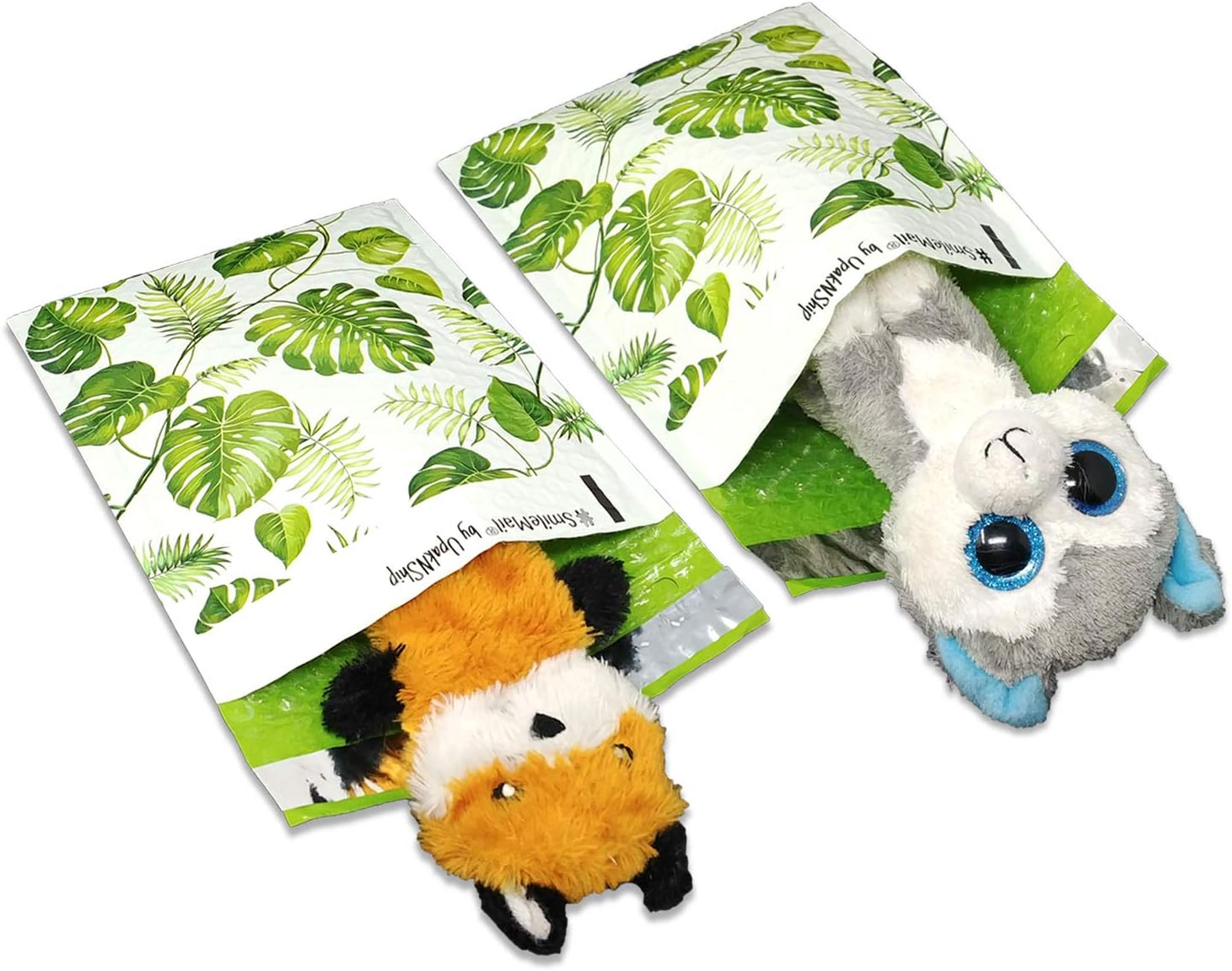 Poly Bubble Mailers, 6x10" Tropical Banana Leaves, Self Sealing Padded Envelope