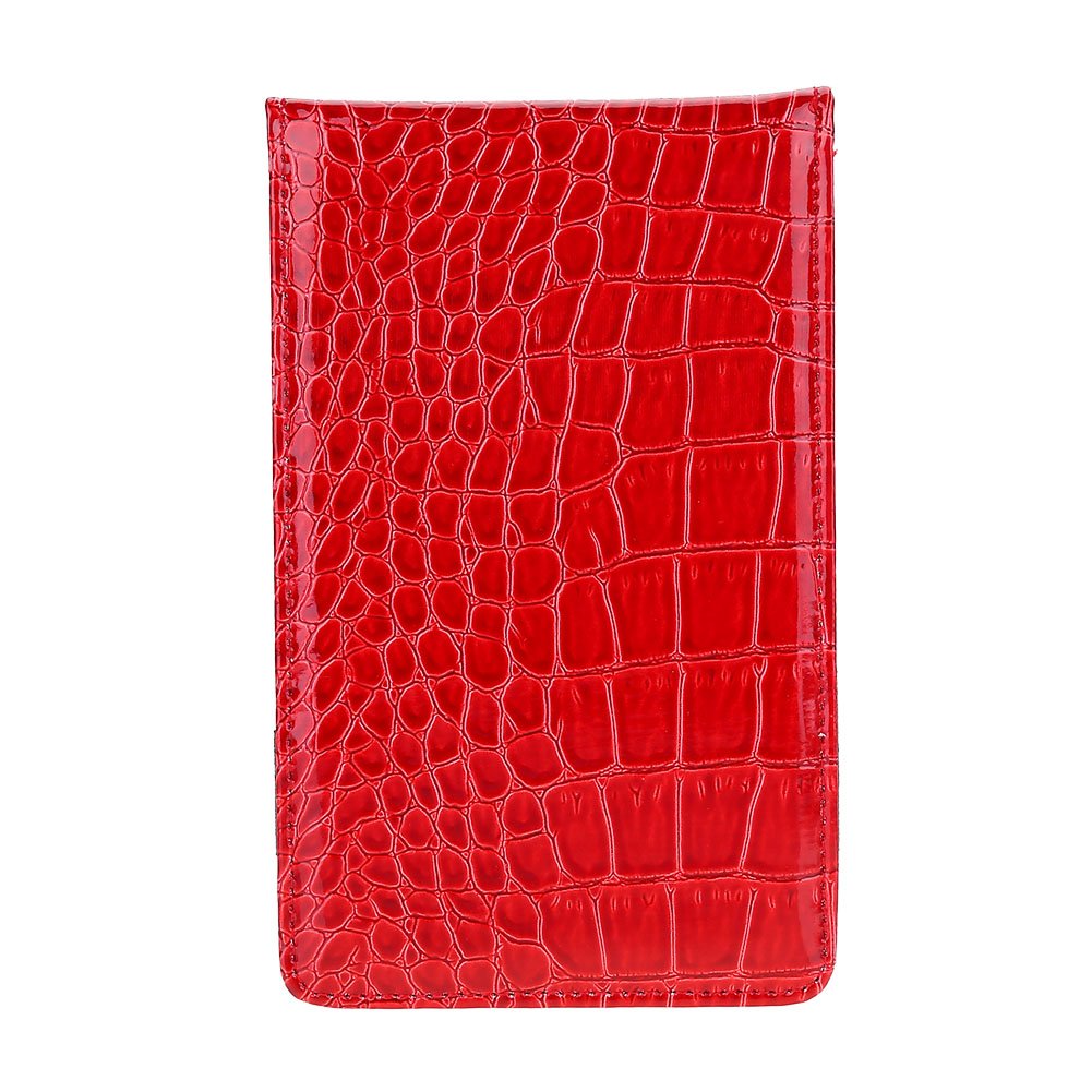 Leather Golf Scorecard Holder, Golf Score Counter Keeper Card Holder (Red)