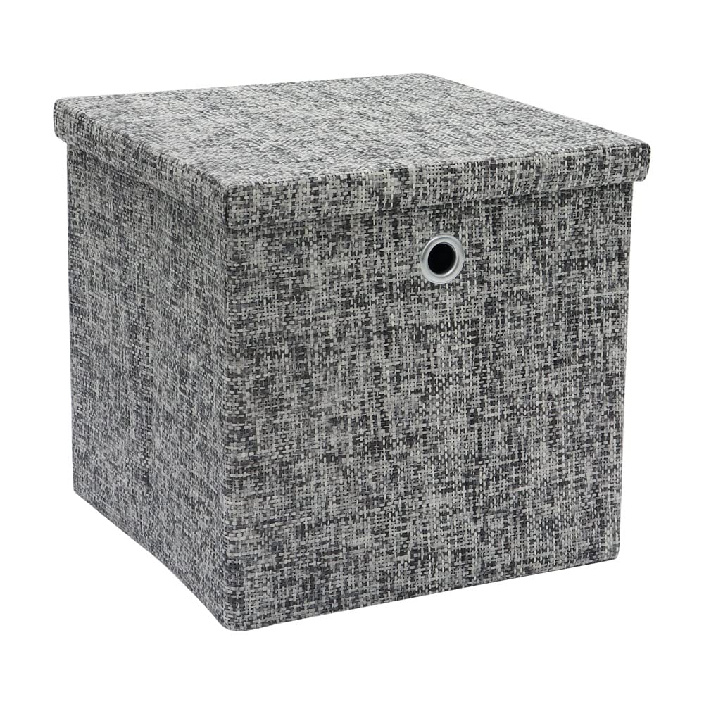 JVL Urban Square Paper Lidded Storage Basket — image 1