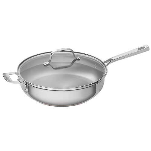 Emeril Lagasse Stainless Steel Copper Core Covered Deep Saute Pan