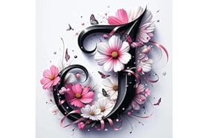 Diamond Art Kits for Adults, Alphabet Diamond Painting for Beginners Full Round Drill 5D DIY Gem Pictures, Create Your Own Sy