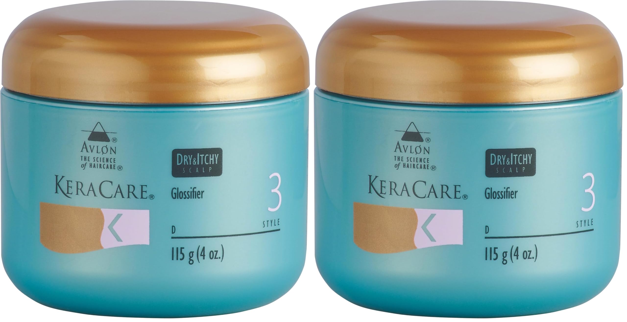 KeraCare Avlon Dry and Itchy Scalp Glossifier, 3.9oz/110g (Pack of 2) - Hair Conditioner, Dry Scalp - 39ml
