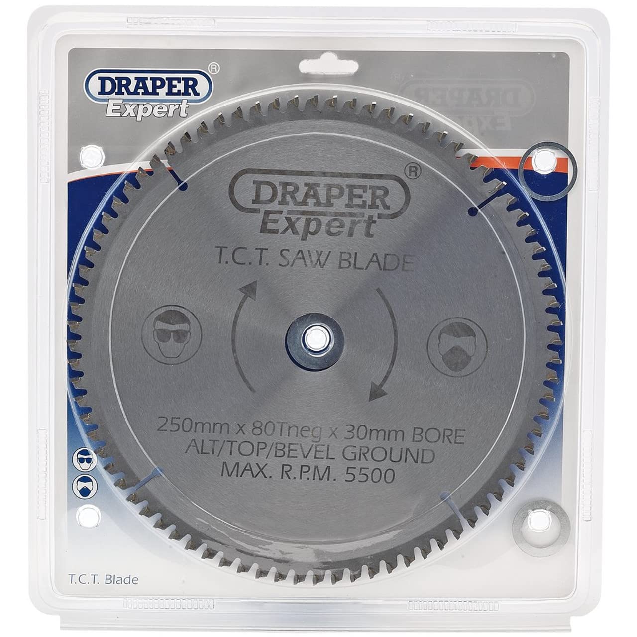 Draper 09490 TCT Saw Blade 250 x 30mm 80-Tooth Neg