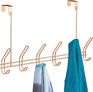 iDesign Colgador de ropa con 6 ganchos dobles, perchero de puerta ...