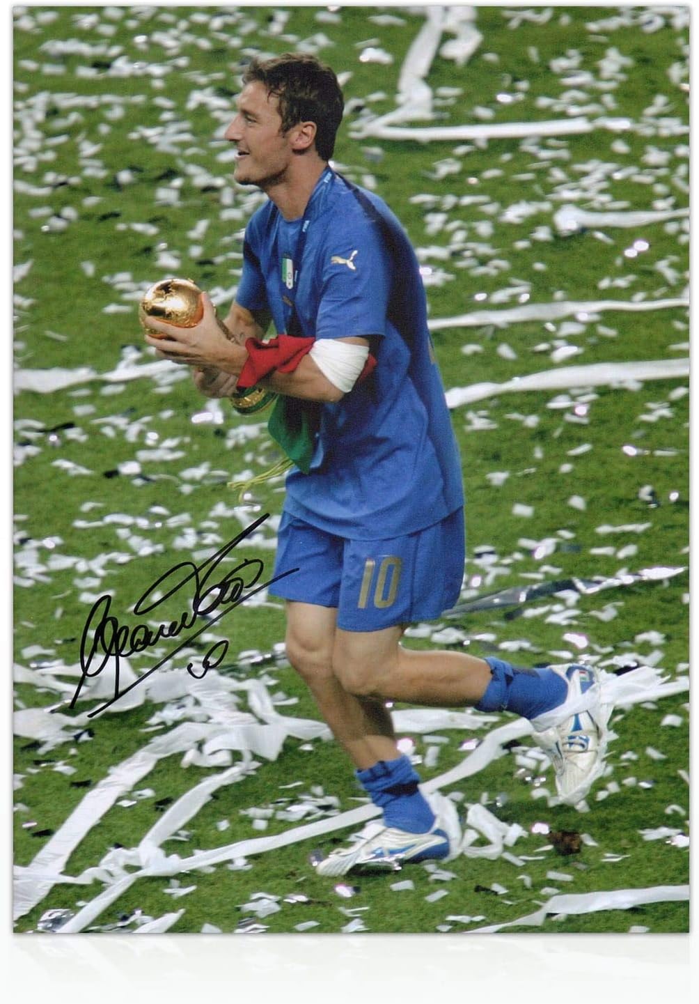Francesco Totti Signed Italy Photo: World Cup Winner