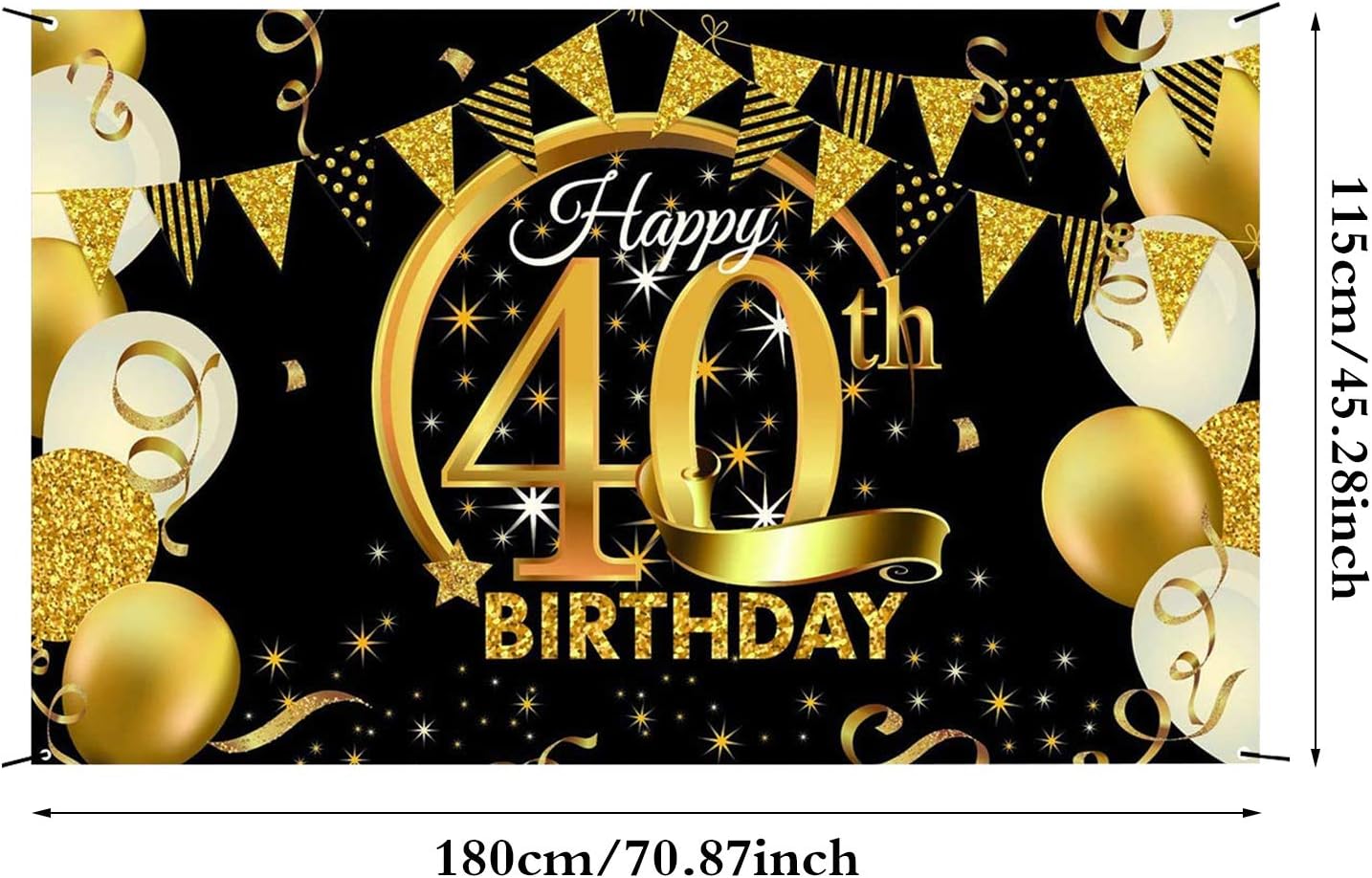 Decoration De Fete Joyeux 30eme 40eme 50eme Danniversaire Extra Larg Affiche De Signe De Tissu Toile De Fond De Joyeux Anniversaire Banniere De Fond Fournitures De Fete Pour Anniversaire 40 Ans High Tech