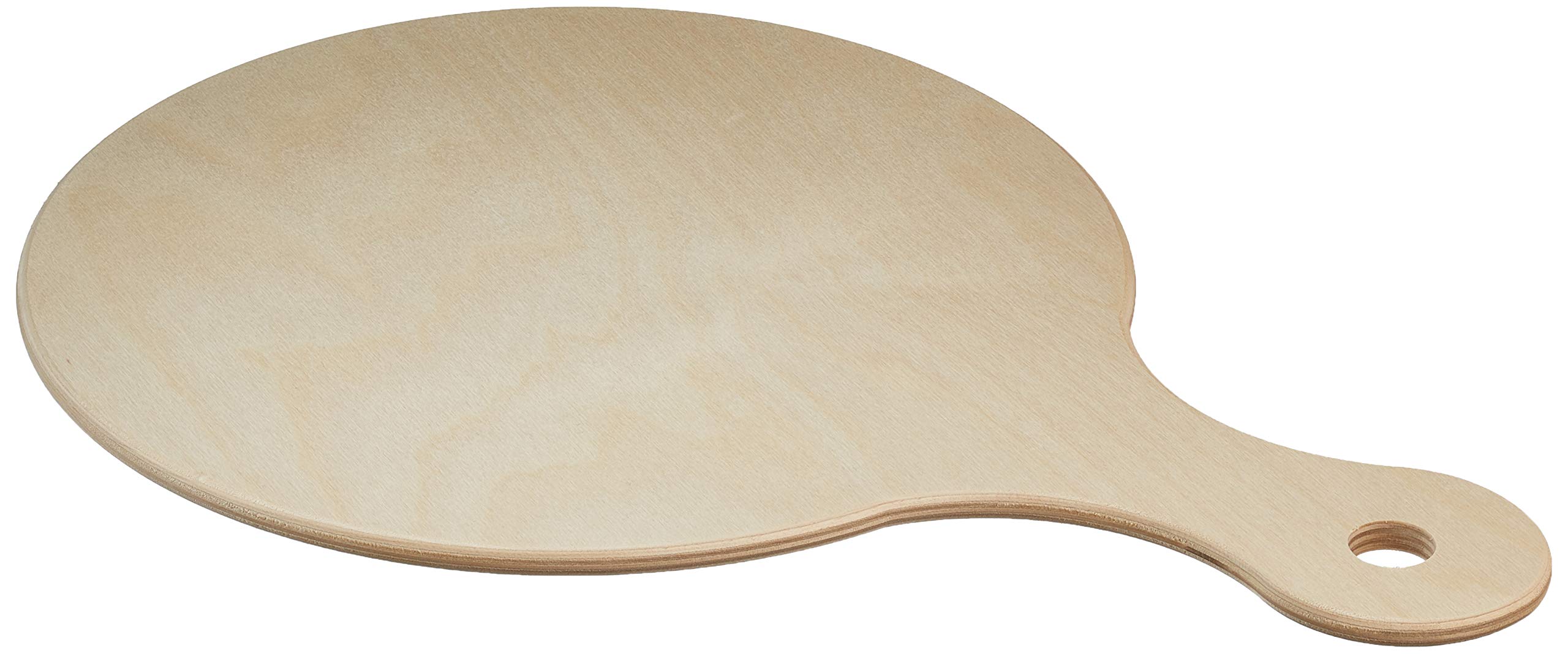 Demolli 10454 Cutting Board with Handle for Pizza, Polenta, Aperitifs, Natural Birch, 43.5 x 29.5 x 0.5 cm