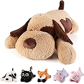 meowtastic Brown Dog Weighted Stuffed Animals - 22 Inch 4.5 Pounds Weighted Plush Dog Stuffed Animals - Big Stuffed Dog Weighted Plush Pillow - Cute Plush Toys Gifts for Kids & Adults (22" 4.5 lbs)