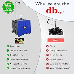 dbest products Quik Cart Collapsible Rolling Crate