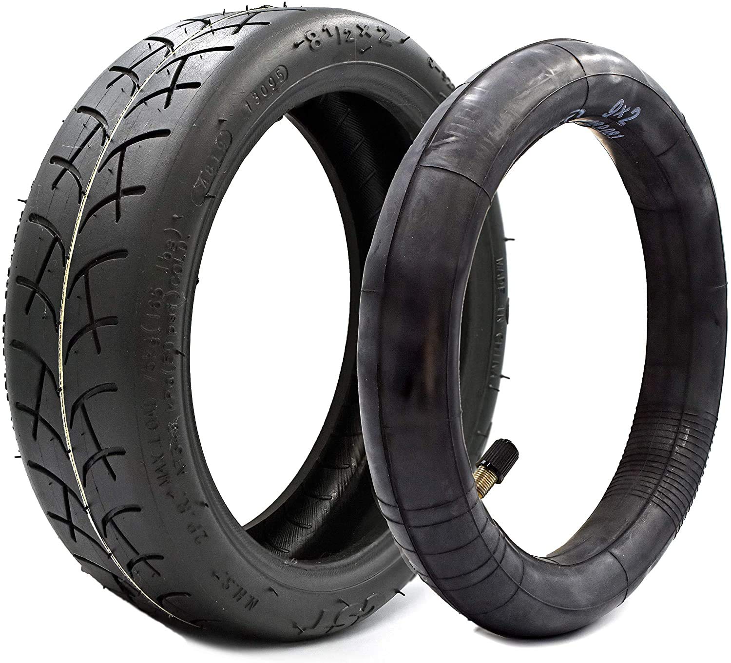 myBESTscooter - Rubber Pneumatic Tyre For Xiaomi M365 1S Essential Pro 2 Model 3 Electric Scooter, 8.5 inch Replacement Tire With Lever (1 Tire)