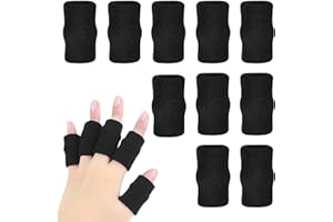 Emperoch 10 Pcs Finger Sleeves Protectors, Elastic Finger Brace Support Compression Protector for Sports Basketball Tennis Vo