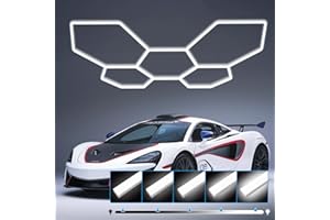 LZHOME LED Hexagon Garage Light: Upgraded 10-100% Dimmable LED Garage Hexagon Lights, 25 Packs LED Light, 26400LM Super Bright Honeycomb Lights for Gym Basement Hair Salon