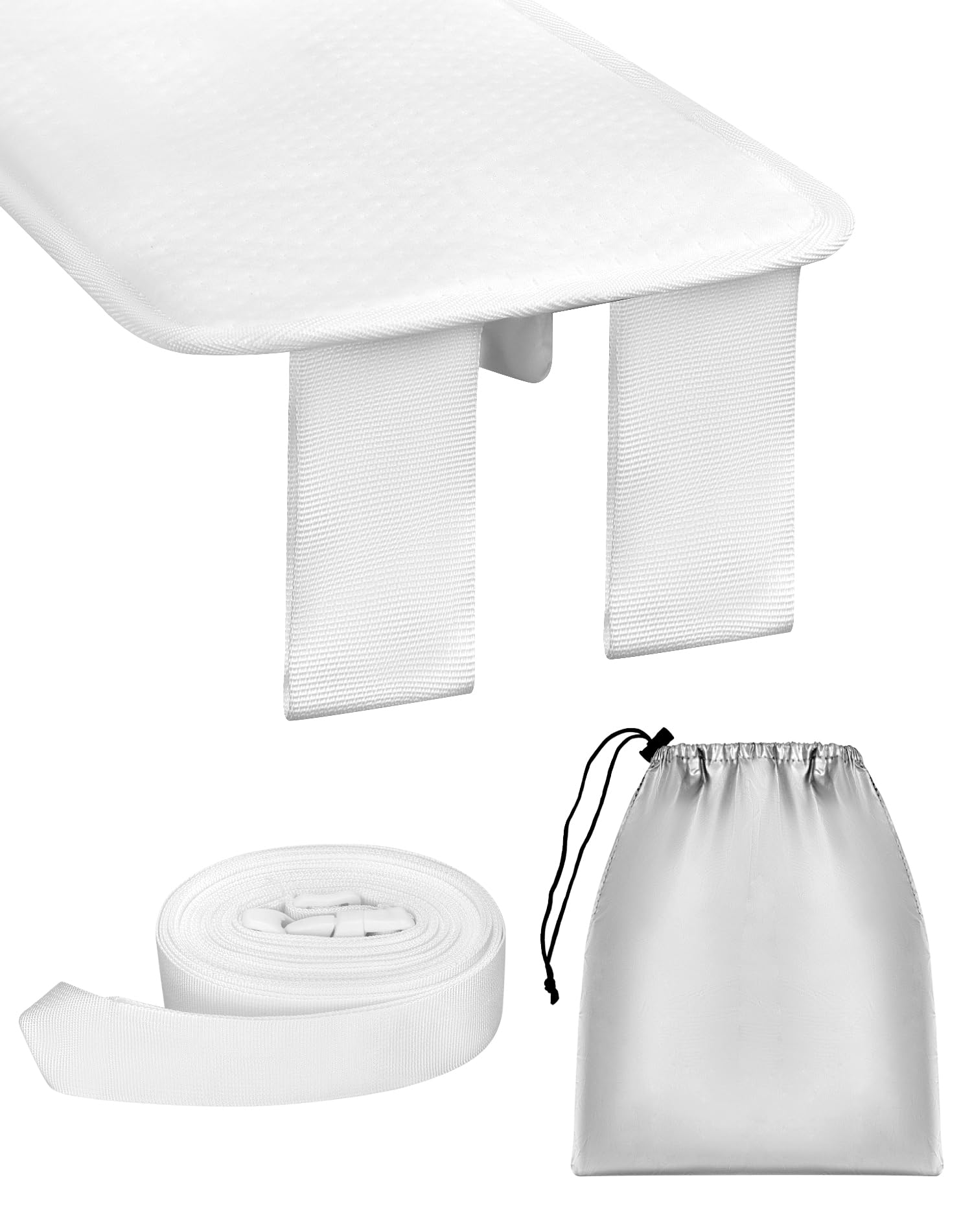 QWORK® Bed Bridge Twin To King Converter, Bed Gap Filler, Easily Connect And Expand Bed, White