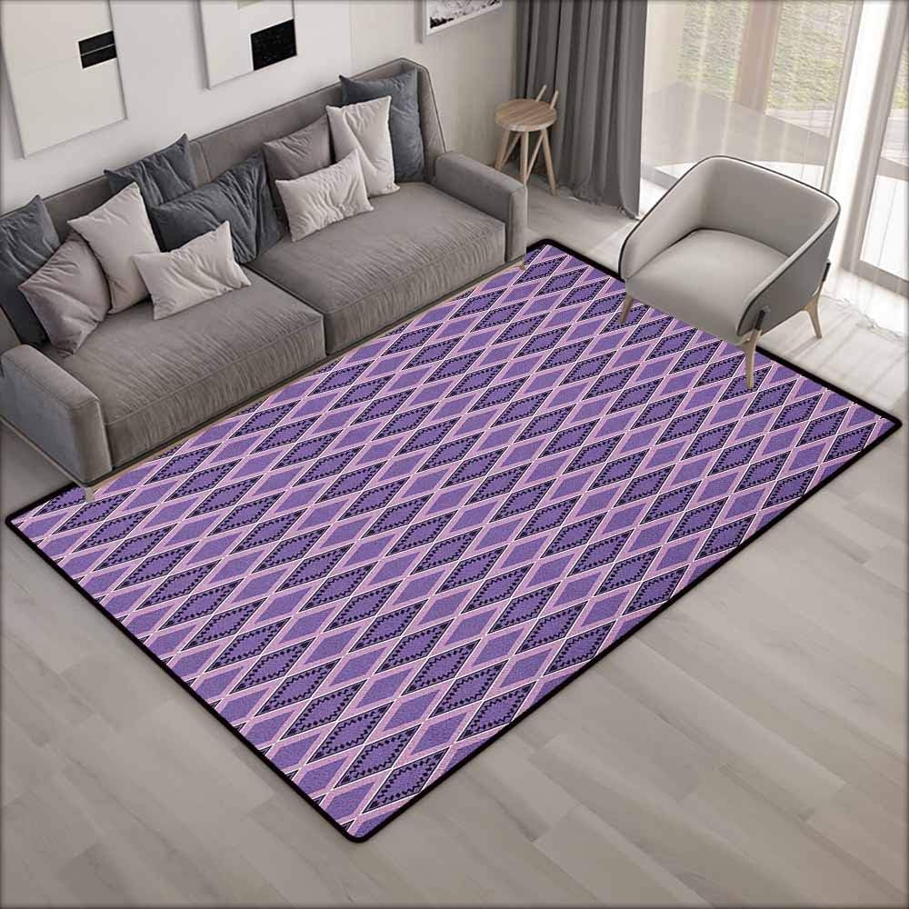 Alfombra rectangular, diseño geométrico horizontal, líneas Chevron con