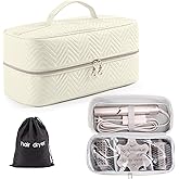 ELCUPA Hair Tools Travel Case with Black Hair Dryer Bag, Large Hair Tools Travel Carrying Case for Shark FlexStyle/SmoothStyle - Hair Air Wrap Dryer Storage Case Flat Curling Iron Travel Organizer