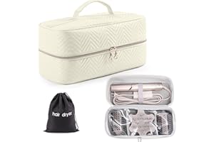 ELCUPA Hair Tools Travel Case with Black Hair Dryer Bag, Large Hair Tools Travel Carrying Case for Shark FlexStyle/SmoothStyle - Hair Air Wrap Dryer Storage Case Flat Curling Iron Travel Organizer